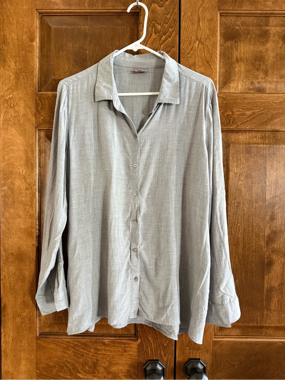 J. Jill Women's Light Grey Casual Blouse - Size Large